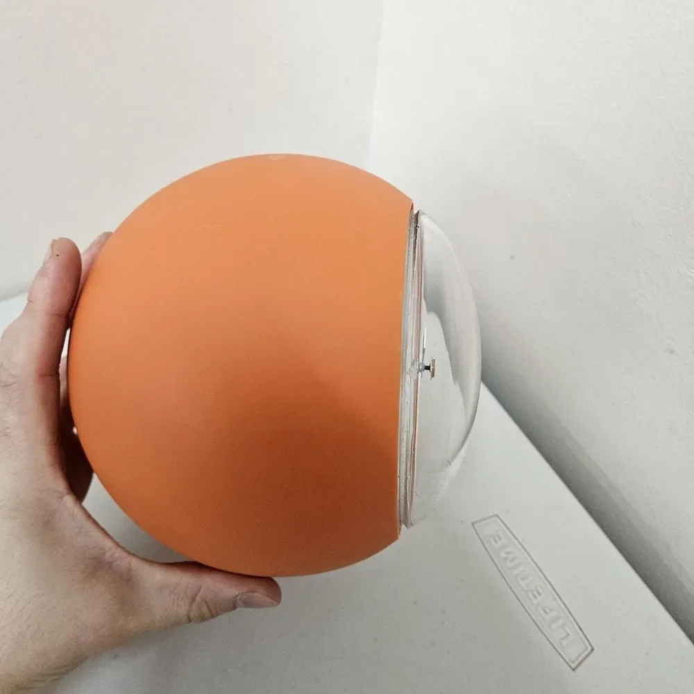 Time stone By Longford Designs Orange Spgerical Abstract Clock